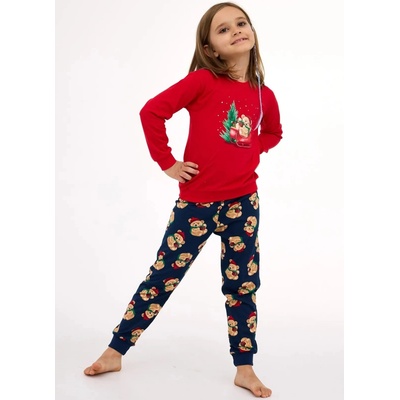 Cornette Kids Girl 594/186 Teddy Christmas červená