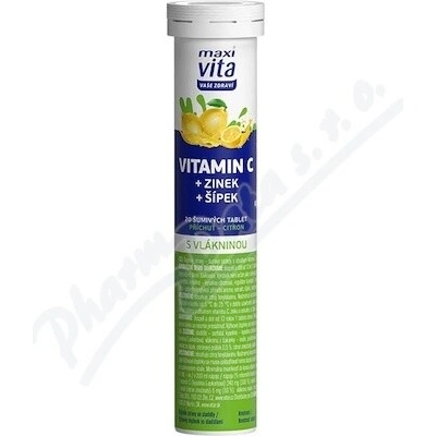 Maxi Vita Vitamin C+zinek+šípek citron eff.20 tabliet