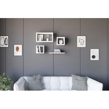 Asir SADA 4x Nástenná polica BABI biela AS0608