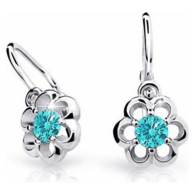 Cutie Jewellery detské náušnice z bieleho zlata C1947-10-X-2 svetlozelená