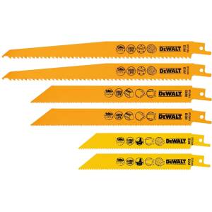 DEWALT Комплект ножове за трион DeWALT в куфар за съхранение / 2 × DT2345, DT2349, 2 × DT2353 / (6 бр. ) DT2444 (DT2444)