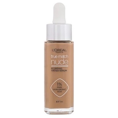 L'Oréal Paris True Match Nude Plumping Tinted Serum make-up na všetky typy pleti 6-7 Tan 30 ml