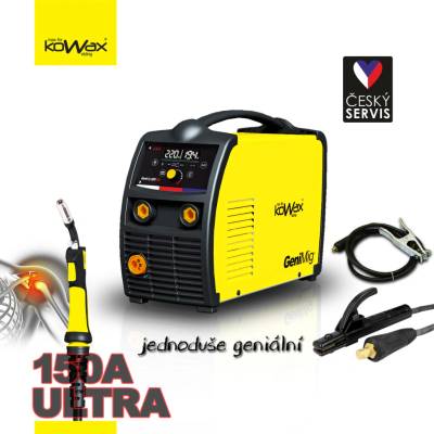 Kowax GeniMig 220, MIG/MAG/MMA, hořák 4m, kabely 3m