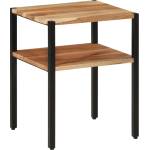 vidaXL Помощна маса 35x35x45 см масивно дърво акация и желязо (372728)