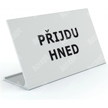 ACCEPT Stolní informační stojánek D-62 - PŘIJDU HNED - stříbrná