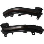 Carmart Диодни мигачи за странични огледала за BMW i3, X1 E84, E90, F20, F21, F22, F23, F30, F31, F34, F32, F33, F10, F11, F07, F01, D02, D04 (2011-2019) - опушени с бягащ мигач - carmart - 84,00 лв