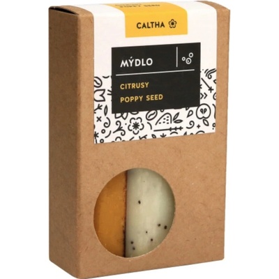 Caltha Tuhé mydlo, Citrusy a mak 100 g