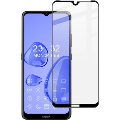 Удароустойчив стъклен протектор покриващ целия екран марка IMAK Pro за Nokia 1.4/2.4 - с черна рамка
