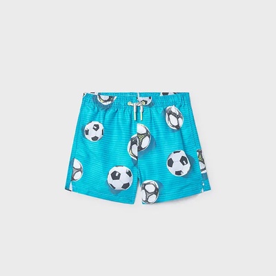 MAYORAL Бански в Тюркоазен цвят с футболни топки за момче Mayoral