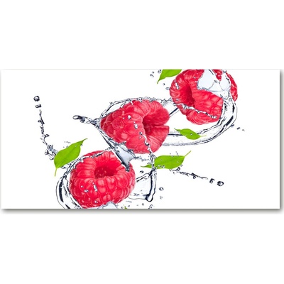 Fotoobraz na skle Malina a voda 100x50 cm