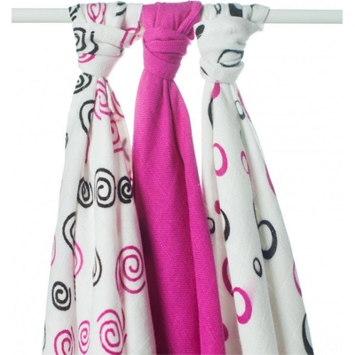 KIKKO XKKO Bambusové Spirals & Bubbles 70 x 7 Magenta MIX 3 ks
