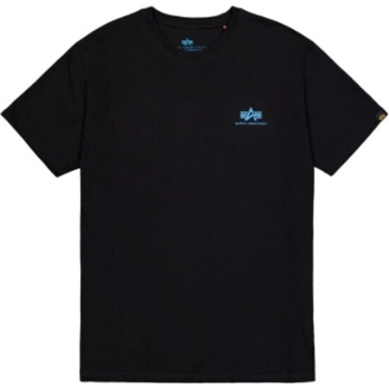 Alpha Industries Basic T Small logo black /blue
