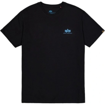 Alpha Industries Basic T Small logo black /blue