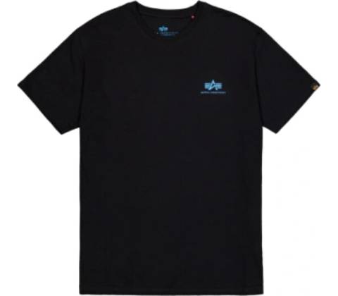 Alpha Industries Basic T Small logo black /blue