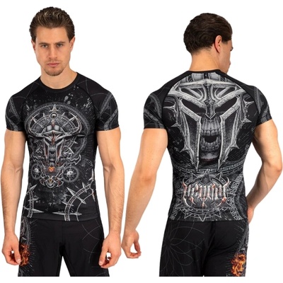 VENUM Рашгард Venum Gladiator 5.0 Men's Short Sleeve Rashguard - Black/Silver - XL