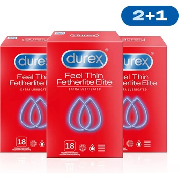 Image 1 of Durex Feel Thin Fetherlite Elite Extra Lubricated 54 pack
