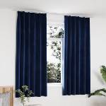 Pure Line Home Кадифени завеси в цвят мастиленосин с перделък, 2 бр. , 140 x 175 см