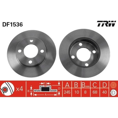 Brzdový kotúč TRW DF1536