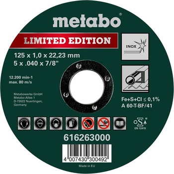 Metabo Řezný kotouč 125 x 1,0 x 22,23 mm 616263000