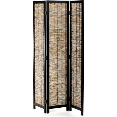 Autronic Paraván dřevěný EF-L174 BK černý – Zboží Dáma