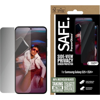 Image 1 of Panzer Стъклен протектор Safe за Samsung Galaxy S25 Plus, S24 Plus, UWF, Privacy