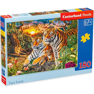 Castorland Пъзел Castorland от 180 части - Семейство тигри (B-018482)