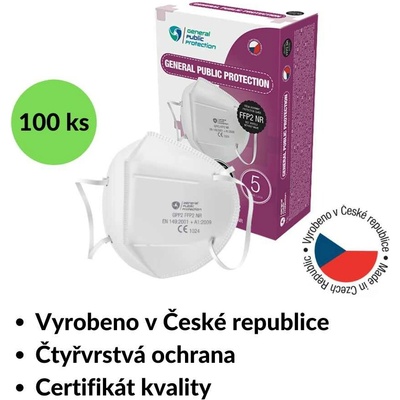 General Public Protection respirátor FFP2 CE NR 100 ks
