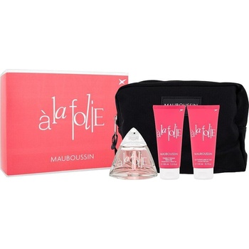 Mauboussin A La Folie за жени комплект EDP 100 ml + BL 100 ml + SG 100 ml + несесер