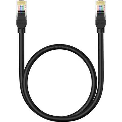 Baseus Мрежов кръгъл кабел Baseus RJ45, Cat. 5, 0, 5 м B00133206111-00 - черен (B00133206111-00_VZ)