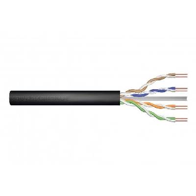 CAT 5e U-UTP outdoor installation cable, 250 MHz Fca (PVC), AWG 23/1, 305 m drum, sx, black (DK-TP612)