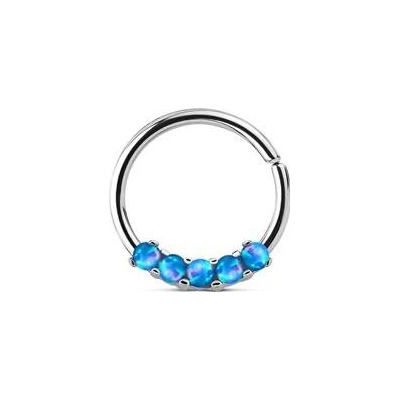 Šperky4U piercing do nosu ucha kruh s modrými opály N01167-B