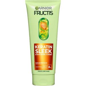 Garnier Fructis Keratin Sleek Shampoo Шампоан за суха и трудна за оформяне коса 200 ml