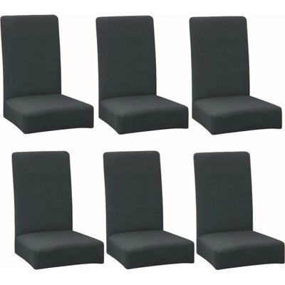 ISO TRADE Potahy na židle 6 ks - tmavěšedé – Zboží Dáma