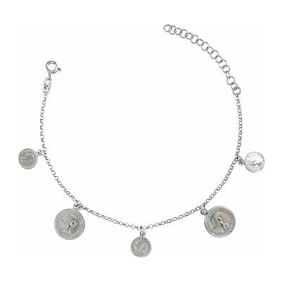 Infinitysilver stříbrný náramek s mincemi královna Elisabeth AB1