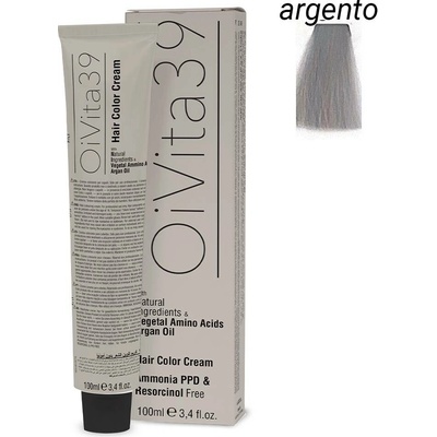 OiVita39 Hair Color Cream Ammonia, PPD & Resorcinol Free Argento – Profesionální barva bez amoniaku, PPD a resorcinolu 100 ml