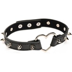 Master Series Spiked Heart Choker Black