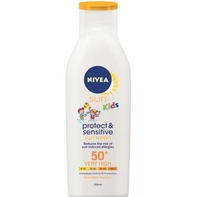Nivea Sun Kids Protect & Sensitive слънцезащитен лосион SPF 50+ Kid 200 мл