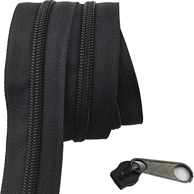 Zip spirálový černý 8 mm metráž