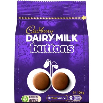 Cadbury knoflíčky z mléčné čokolády 100 g