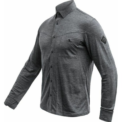 Sensor Merino lite unisex košel'a dlhý rukáv anthracite gray