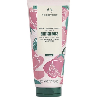 The Body Shop Telové mlieko pre normálnu až suchú pokožku British Rose 200 ml