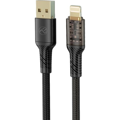 Tellur Кабел Tellur Transparent Series TLL155701, от USB A(м) към Lightning(м), 1m, черен (TLL155701)