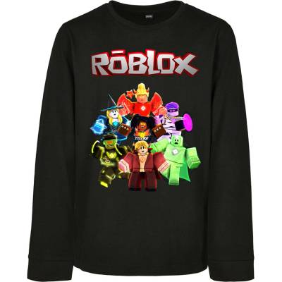 Tričko s dlouhým rukávem Roblox Heroes Roblox černá
