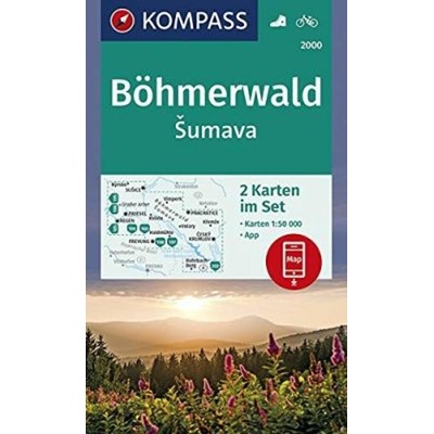 Kompass Karte Böhmerwald Sumava 2 Bl.