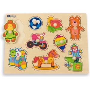 ANDREU Toys Дървен пъзел с дръжки Andreu toys - Играчки (16454) - baby