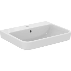 Ideal Standard i. life B лъскаво бяла мивка SmartGuard 50 см за стенен монтаж с отвор за смесител и преливник (T4609HY)