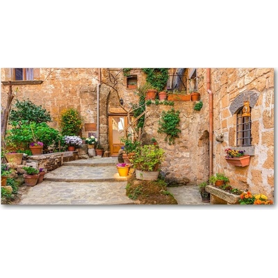 Foto obraz sklo tvrzené očarujúce ulička 100x50 cm