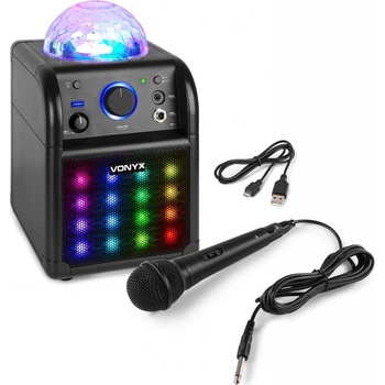 Vonyx SBS50B PLUS Karaoke černá sada s LED světelnými efekty