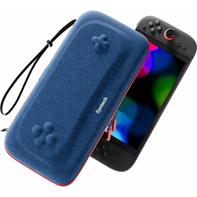 JYS Pevné pouzdro a přenášecí pouzdro Nintendo Switch 2 / G11 modré s červeným zipem