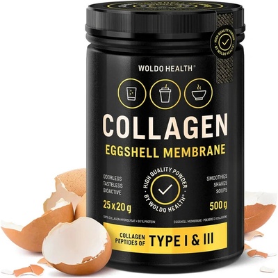 WoldoHealth Kolagen s práškem z membrány vaječné skořápky 500 g